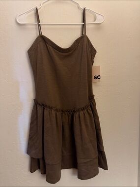 NWT Juniors SO Brown Tiered Mini Dress